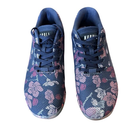 NoBull Project Trainer Sneakers Shoes Navy Cherry Blossom Women’s Sz 9 /Men 7.5 - Picture 2 of 9